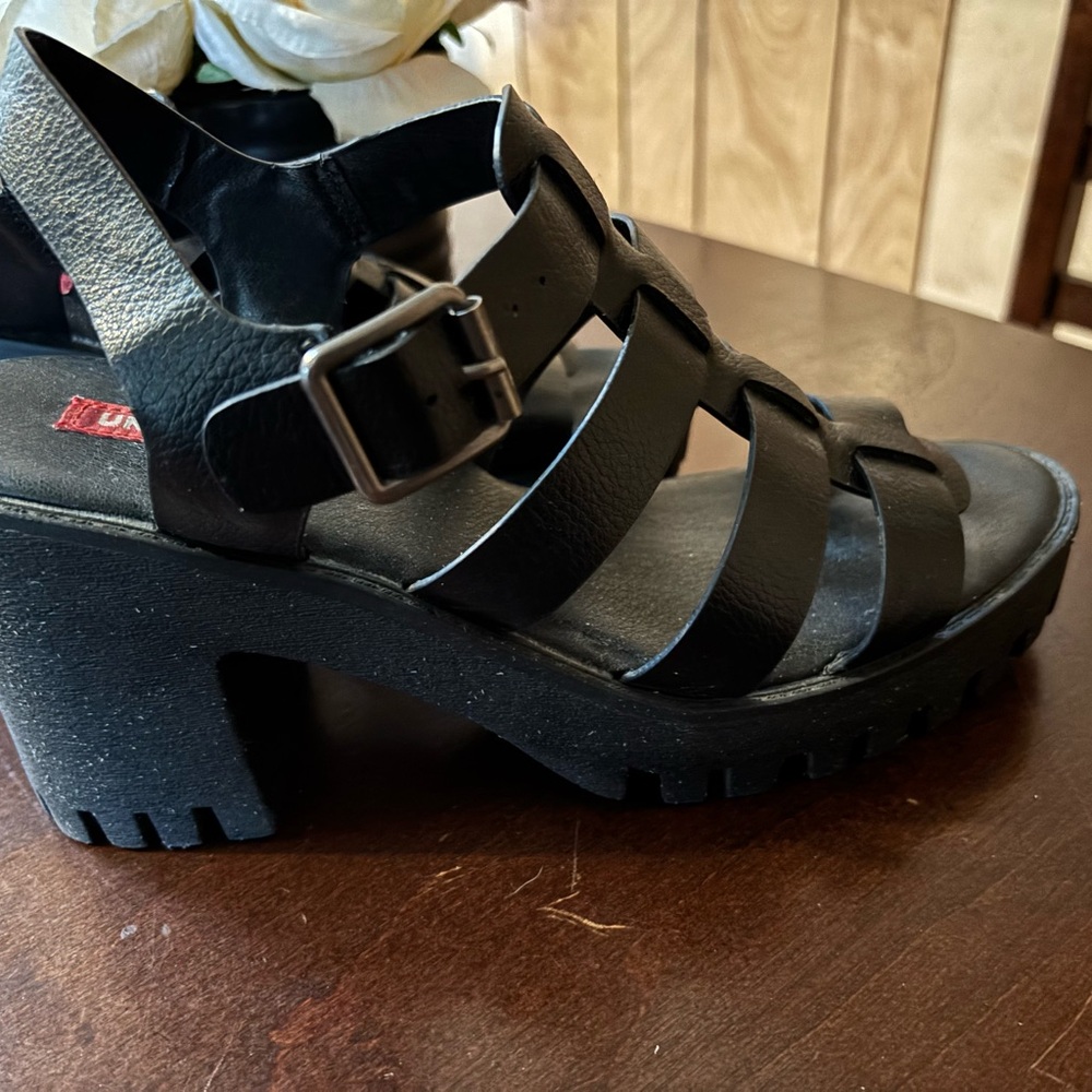 Black Strappy Platform Sandals